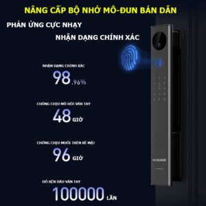 Một trong những ưu điểm lớn nhất của khóa vân tay là công nghệ nhận diện vân tay độc đáo và khó sao chép.